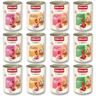 animonda Carny Nourriture pour chat GranCarno Adult d’animonda, nourriture humide pour chat adulte, mélange 2, 12 x 400 g animonda Carny Nourriture pour chat GranCarno Adult d’animonda, nourriture humide pour chat adulte, mélange 2, 12 x 400 g