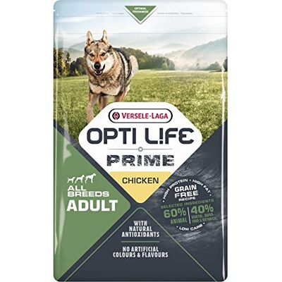 Versele-Laga OPTI Life Prime Adult Poulet Croquettes pour chiens de toutes races sans céréales 2,5 kg Versele-Laga OPTI Life Prime Adult Poulet Croquettes pour chiens de toutes races sans céréales 2,5 kg