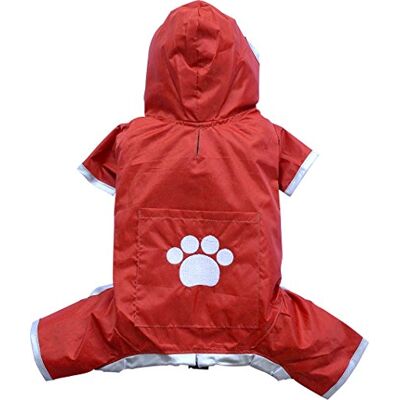 Doggydolly Doggy Dolly Manteau Imperméable pour Chien Rouge 4 Pattes Taille XXS Doggydolly Doggy Dolly Manteau Imperméable pour Chien Rouge 4 Pattes Taille XXS