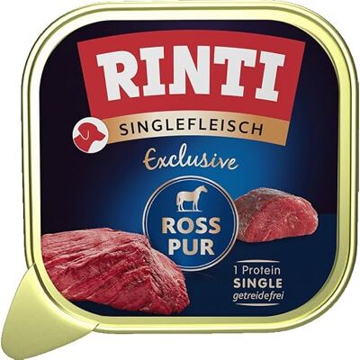 Rinti Singlefleisch Exclusive Nourriture humide avec 100% de viande de cheval pour chiens adultes sensibles Aliment complet en bols sans céréales ni additifs artificiels 10 x 150 g Ross Pur Rinti Singlefleisch Exclusive Nourriture humide avec 100% de viande de cheval pour chiens adultes sensibles Aliment complet en bols sans céréales ni additifs artificiels 10 x 150 g Ross Pur