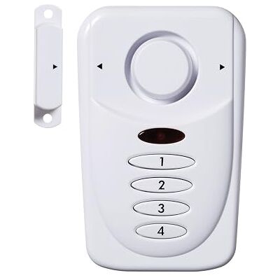 Sabre Elite Alarme de porte sans fil avec mode retard de sortie/entrée, mode maison et clavier, dissuade les intrus avec alarme de 120 dB entendue jusqu'à 0,5 m, paramètres polyvalents, fonctionne sur Sabre Elite Alarme de porte sans fil avec mode retard de sortie/entrée, mode maison et clavier, dissuade les intrus avec alarme de 120 dB entendue jusqu'à 0,5 m, paramètres polyvalents, fonctionne sur