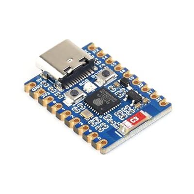 Waveshare ESP32-C6 Microcontroller WiFi 6 Mini Development Board ESP32-C6FH4 Module with 32-bit RISC-V Processor, WiFi 6+Bluetooth 5+Bluetooth Mesh,Compatible with ESP-IDF, Arduino Waveshare ESP32-C6 Microcontroller WiFi 6 Mini Development Board ESP32-C6FH4 Module with 32-bit RISC-V Processor, WiFi 6+Bluetooth 5+Bluetooth Mesh,Compatible with ESP-IDF, Arduino