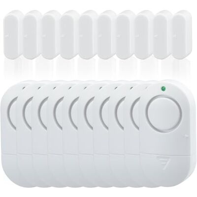 Toeeson Alarmes de sécurité magnétiques pour porte et fenêtre, 120 dB pour piscine, alarmes puissantes pour piscine creusée Toeeson Alarmes de sécurité magnétiques pour porte et fenêtre, 120 dB pour piscine, alarmes puissantes pour piscine creusée