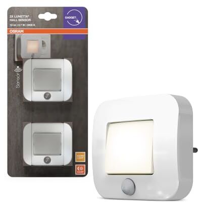 OSRAM veilleuse LUNETTA Hall Sensor blanche lot de 2, détecteur de mouvement OSRAM veilleuse LUNETTA Hall Sensor blanche lot de 2, détecteur de mouvement