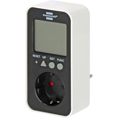Brennenstuhl Ecolor Compteur d'énergie ECL EM-2 (Compteur d'énergie avec fonction horloge et mesure, compteur de coûts d'énergie avec 2 tarifs d'électricité réglables individuellement) Brennenstuhl Ecolor Compteur d'énergie ECL EM-2 (Compteur d'énergie avec fonction horloge et mesure, compteur de coûts d'énergie avec 2 tarifs d'électricité réglables individuellement)