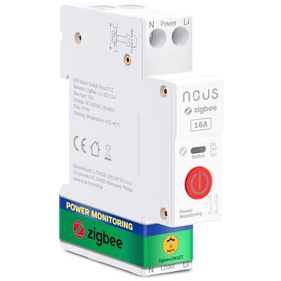 NOUS D1Z Module Relais Zigbee - Contrôle Intelligent sur Rail DIN NOUS D1Z Module Relais Zigbee - Contrôle Intelligent sur Rail DIN