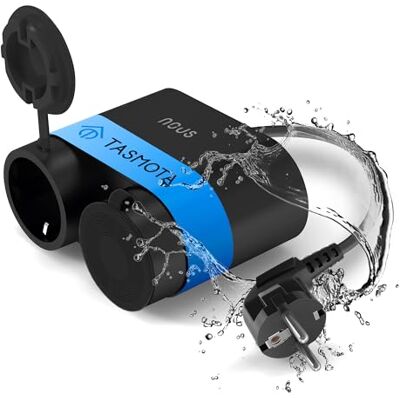 NOUS Tasmota A4T, Tuincontactdoos, Waterdicht, 16 A, Met Energieverbruik, Elektriciteitsmeter, Timer, Compatibel Met Home Assistant, Alexa, Google Home, MQTT, WiFi 2,4 GHz NOUS Tasmota A4T, Tuincontactdoos, Waterdicht, 16 A, Met Energieverbruik, Elektriciteitsmeter, Timer, Compatibel Met Home Assistant, Alexa, Google Home, MQTT, WiFi 2,4 GHz