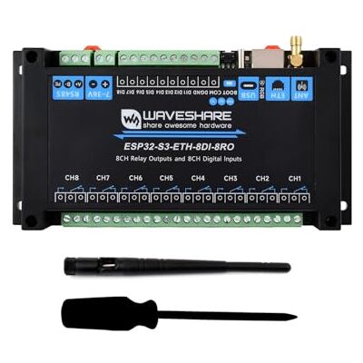 Waveshare Industrial 8-Channel ESP32-S3 WiFi Relay Module Based on ESP32-S3,Supports RS485 and Bluetooth/WiFi Remote Control,with Multiple Isolation Protection Circuits Waveshare Industrial 8-Channel ESP32-S3 WiFi Relay Module Based on ESP32-S3,Supports RS485 and Bluetooth/WiFi Remote Control,with Multiple Isolation Protection Circuits