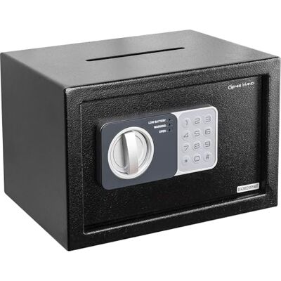 Genie Hand Coffre-Fort de Dépôt Électronique avec Code et Clè pour la Maison, B-Class Serrure et Anti-Bounce System Genie Hand Coffre-Fort de Dépôt Électronique avec Code et Clè pour la Maison, B-Class Serrure et Anti-Bounce System