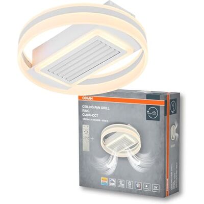 OSRAM Ceiling Fan Grill Ring 55W CCT White Ceiling Fan Grill, Ceiling Fans with Lighting, Blanc, 500 mm dia, 30000 h, Pack de 1 OSRAM Ceiling Fan Grill Ring 55W CCT White Ceiling Fan Grill, Ceiling Fans with Lighting, Blanc, 500 mm dia, 30000 h, Pack de 1