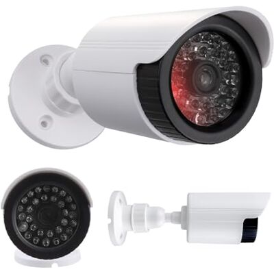 Maclean Atrapa Caméra Tube IR1800W LED Rouge Clignotante, IP44 Interieur & Extérieur, Imitation Réaliste CCTV, Montage Réglable, Autocollants d'avertissement Inclus Maclean Atrapa Caméra Tube IR1800W LED Rouge Clignotante, IP44 Interieur & Extérieur, Imitation Réaliste CCTV, Montage Réglable, Autocollants d'avertissement Inclus