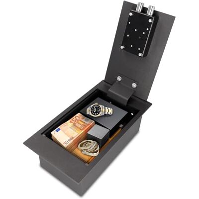 Brihard Coffre-fort discret encastrable au sol à clé 6 L, 13 × 39 × 21 cm Ouverture par le dessus, Idéal Petit Coffre-fort pour les Familles Objets Précieux Discrètement Hors de Portée des Enfants Brihard Coffre-fort discret encastrable au sol à clé 6 L, 13 × 39 × 21 cm Ouverture par le dessus, Idéal Petit Coffre-fort pour les Familles Objets Précieux Discrètement Hors de Portée des Enfants