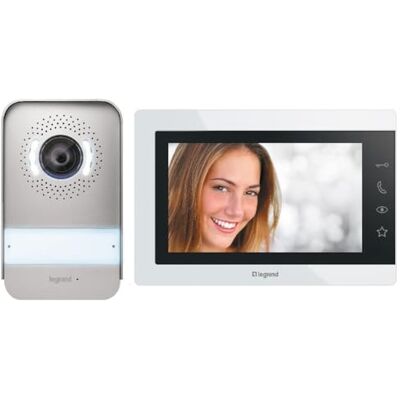 Legrand , Easykit Essential 367915 Kit d'interphone vidéo avec connecteur 2 fils, moniteur couleur 7" et caméra grand angle 1/2, kit de maison familiale, extensible, alimentation encastrée en ligne, Legrand , Easykit Essential 367915 Kit d'interphone vidéo avec connecteur 2 fils, moniteur couleur 7" et caméra grand angle 1/2, kit de maison familiale, extensible, alimentation encastrée en ligne,