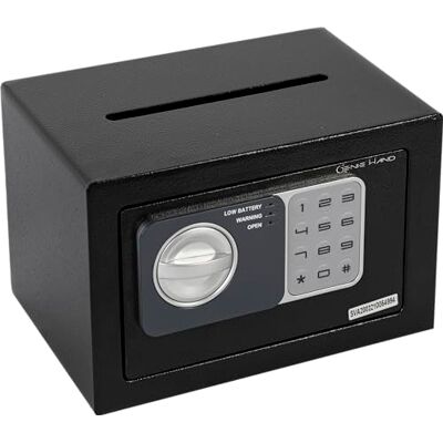Genie Hand Coffre-Fort de Dépôt Électronique avec Code et Clè pour la Maison, B-Class Serrure et Anti-Bounce System Genie Hand Coffre-Fort de Dépôt Électronique avec Code et Clè pour la Maison, B-Class Serrure et Anti-Bounce System