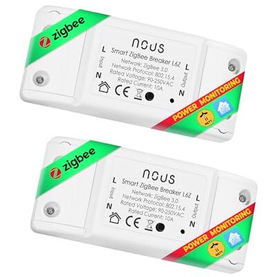 NOUS ZigBee Draadloze Schakelaar L6Z, DIY Aangesloten Schakelmodule Met Timer Alexa Domotica Tuya Smart Life LED Relais 220V Nest Google Home Assistant, 2MQTT. Hub Vereist NOUS ZigBee Draadloze Schakelaar L6Z, DIY Aangesloten Schakelmodule Met Timer Alexa Domotica Tuya Smart Life LED Relais 220V Nest Google Home Assistant, 2MQTT. Hub Vereist