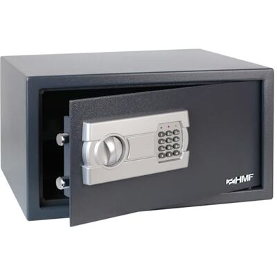 HMF 4612412 Coffre-fort à poser avec serrure électronique, pour les dossiers et les ordinateurs portables de 15 pouces, 45 x 25 x 36,5 cm, anthracite HMF 4612412 Coffre-fort à poser avec serrure électronique, pour les dossiers et les ordinateurs portables de 15 pouces, 45 x 25 x 36,5 cm, anthracite