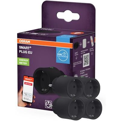 OSRAM SMART+ ZIGBEE Prise européenne noire, prise intelligente avec contrôle de la consommation d'énergie et technologie ZigBee pour intégrer des appareils électriques dans le système Smart Home OSRAM SMART+ ZIGBEE Prise européenne noire, prise intelligente avec contrôle de la consommation d'énergie et technologie ZigBee pour intégrer des appareils électriques dans le système Smart Home