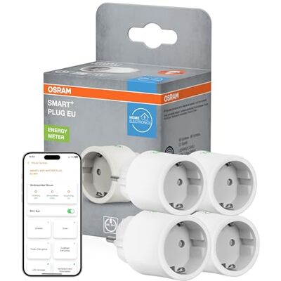 OSRAM SMART+ Prise Wi-Fi mate EU 10 A 2300 W IP20 SMART+ MATTER Plug, blanc, 48 mm de diamètre, 1 paquet OSRAM SMART+ Prise Wi-Fi mate EU 10 A 2300 W IP20 SMART+ MATTER Plug, blanc, 48 mm de diamètre, 1 paquet