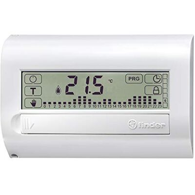 Finder 1C7190030007 Série 1C Chronothermostat hebdomadaire 3 V Standard 1 contact 5 A Blanc Écran tactile DC Finder 1C7190030007 Série 1C Chronothermostat hebdomadaire 3 V Standard 1 contact 5 A Blanc Écran tactile DC