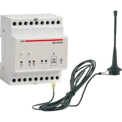 VEMER VE759300 GWI 2020TD Interface GSM pour téléconnexion SPI CEI 0-16 Contrôle à distance par SMS pour installations photovoltaïques, éoliennes et cogénération, 2 relais, barre DIN VEMER VE759300 GWI 2020TD Interface GSM pour téléconnexion SPI CEI 0-16 Contrôle à distance par SMS pour installations photovoltaïques, éoliennes et cogénération, 2 relais, barre DIN