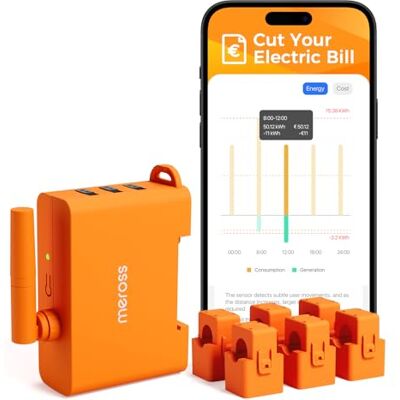meross EM06 (150 A) Compteur d'Énergie Triphasé connecté, WiFi Smart Meter 6 Canaux Mesure énergie pour Solaire/Photovoltaïque, Maison et Industrie, Montage sur Rail DIN meross EM06 (150 A) Compteur d'Énergie Triphasé connecté, WiFi Smart Meter 6 Canaux Mesure énergie pour Solaire/Photovoltaïque, Maison et Industrie, Montage sur Rail DIN