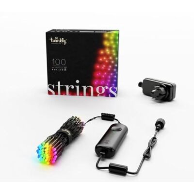 Guirlandes de Noël Twinkly Strings RGB - 8m 100 LEDs Guirlandes de Noël Twinkly Strings RGB - 8m 100 LEDs