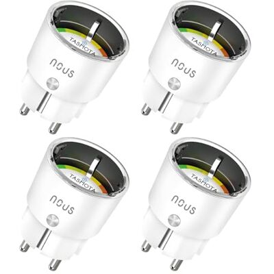 NOUS A1T Presa Smart Tasmota, compatible avec Alexa, Google Home, Home Assistant, Tuya, Domotica Casa Intelligente con Monitoraggio Energetico, Prese WiFi Smart par Domotica, 2,4 G NOUS A1T Presa Smart Tasmota, compatible avec Alexa, Google Home, Home Assistant, Tuya, Domotica Casa Intelligente con Monitoraggio Energetico, Prese WiFi Smart par Domotica, 2,4 G