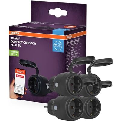 OSRAM SMART+ ZIGBEE Prise européenne d'extérieur avec contrôle de la consommation d'énergie en polypropylène, protection IP44, intégration d'appareils dans la maison intelligente OSRAM SMART+ ZIGBEE Prise européenne d'extérieur avec contrôle de la consommation d'énergie en polypropylène, protection IP44, intégration d'appareils dans la maison intelligente