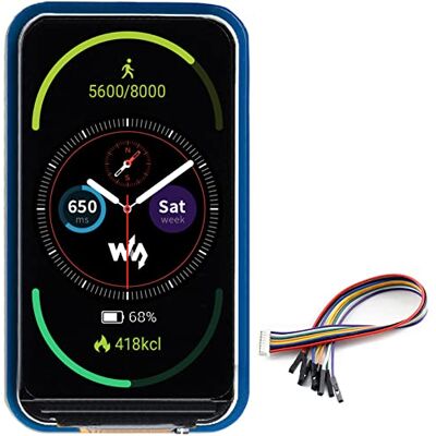 Waveshare Module d'affichage LCD 1,47" pour Raspberry Pi, Arduino, STM32, 172 x 320 pixels, écran IPS, couleurs RVB 262 K, angles arrondis, interface SPI 4 fils, 3,3 V/5 V Waveshare Module d'affichage LCD 1,47" pour Raspberry Pi, Arduino, STM32, 172 x 320 pixels, écran IPS, couleurs RVB 262 K, angles arrondis, interface SPI 4 fils, 3,3 V/5 V