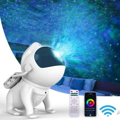 SPACE DOG Projecteur Smart Starry Sky Galaxy avec télécommande et application Haut-parleur Bluetooth intégré avec bruit blanc pour enfants (Wi-Fi) SPACE DOG Projecteur Smart Starry Sky Galaxy avec télécommande et application Haut-parleur Bluetooth intégré avec bruit blanc pour enfants (Wi-Fi)
