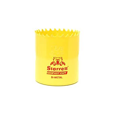 Starrett Scie-cloche bi-métal HSS – FCH0158 – Coupe rapide extra cobalt – Pour tôles en acier inoxydable, bois, plastique, divers matériaux – 41 mm Starrett Scie-cloche bi-métal HSS – FCH0158 – Coupe rapide extra cobalt – Pour tôles en acier inoxydable, bois, plastique, divers matériaux – 41 mm