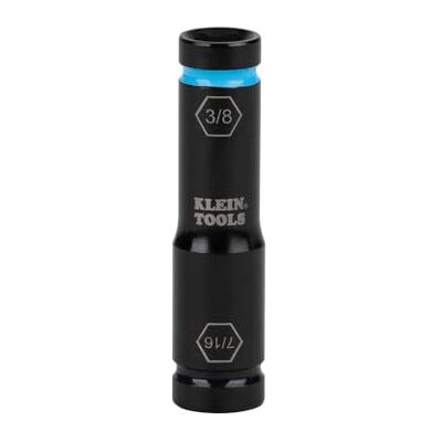 KLEIN TOOLS 66077 Douille rabattable pour visseuse à percussion, tailles 7/16" et 3/8", utilisation avec clés à chocs compactes BAT20CW, BAT20CW1 KLEIN TOOLS 66077 Douille rabattable pour visseuse à percussion, tailles 7/16" et 3/8", utilisation avec clés à chocs compactes BAT20CW, BAT20CW1
