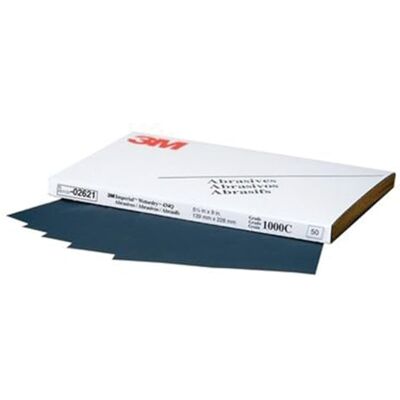 3M Wetordry – Lot de 50 feuilles abrasives 434Q, 02621, grain 1000+, 14,9 x 22,9 cm, lot de 50 feuilles de papier abrasif très résistantes pour ponçage automatique, ponçage du métal, finition, 3M Wetordry – Lot de 50 feuilles abrasives 434Q, 02621, grain 1000+, 14,9 x 22,9 cm, lot de 50 feuilles de papier abrasif très résistantes pour ponçage automatique, ponçage du métal, finition,