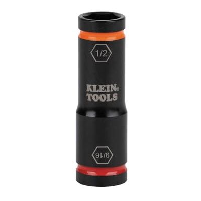 KLEIN TOOLS 66076 Douille rabattable pour visseuse à percussion, tailles 9/16" et 1/2", utilisation avec clés à chocs compactes BAT20CW, BAT20CW1 KLEIN TOOLS 66076 Douille rabattable pour visseuse à percussion, tailles 9/16" et 1/2", utilisation avec clés à chocs compactes BAT20CW, BAT20CW1