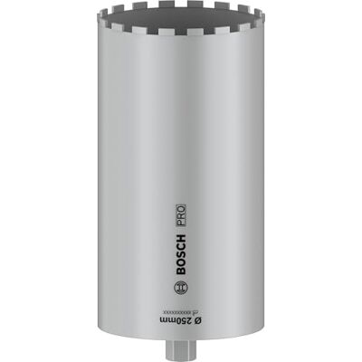 Bosch 1 couronne de forage humide PRO pour foret diamanté, 1 1/4" UNC (pour béton, béton armé, Ø 250 mm, accessoires professionnels) Bosch 1 couronne de forage humide PRO pour foret diamanté, 1 1/4" UNC (pour béton, béton armé, Ø 250 mm, accessoires professionnels)