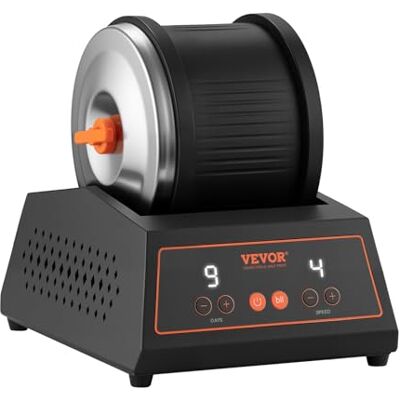 VEVOR Tonneau de Polissage de Pierres Capacité de 1,8 kg, Polisseuse de Pierres sans Courroie, 4 Vitesses, Minuterie de 9 Jours, avec Adaptateur et Protection Contre Les Surcharges, Atelier Bricolage VEVOR Tonneau de Polissage de Pierres Capacité de 1,8 kg, Polisseuse de Pierres sans Courroie, 4 Vitesses, Minuterie de 9 Jours, avec Adaptateur et Protection Contre Les Surcharges, Atelier Bricolage