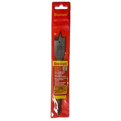 Starrett Foret à bois plat 20 x 152 mm KFWD20A Acier haute vitesse HSS 1/4" Mèche bêche à queue hexagonale Outil de travail du bois Starrett Foret à bois plat 20 x 152 mm KFWD20A Acier haute vitesse HSS 1/4" Mèche bêche à queue hexagonale Outil de travail du bois