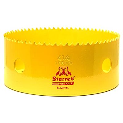Starrett Scie-cloche bi-métal HSS FCH0414 Coupe rapide Extra cobalt Pour tôle inox, bois, plastique Différents matériaux 108 mm Starrett Scie-cloche bi-métal HSS FCH0414 Coupe rapide Extra cobalt Pour tôle inox, bois, plastique Différents matériaux 108 mm