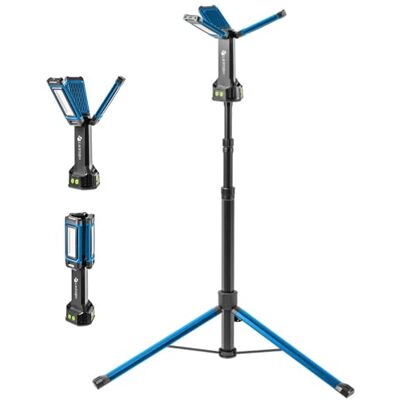 Högert Technik Projecteur sans fil avec trépied : 7000 lm, éclairage à 360 °, protection IP54 contre la poussière et les éclaboussures, IK09 résistant aux chocs, 7 heures d'autonomie, fonction banque Högert Technik Projecteur sans fil avec trépied : 7000 lm, éclairage à 360 °, protection IP54 contre la poussière et les éclaboussures, IK09 résistant aux chocs, 7 heures d'autonomie, fonction banque