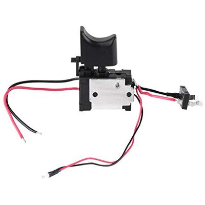 Walfront Interrupteur de perceuse électrique Commutateur de déclenchement sans fil et à batterie au lithium de 12 V pour contrôle de vitesse de la perceuse Avec petite lumière Walfront Interrupteur de perceuse électrique Commutateur de déclenchement sans fil et à batterie au lithium de 12 V pour contrôle de vitesse de la perceuse Avec petite lumière