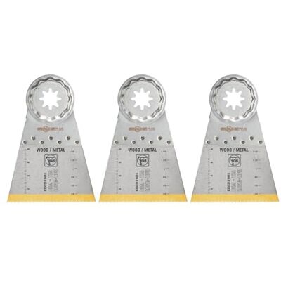 Fein Lame de scie E-Cut Long-Life bimétallique avec une longue durée de vie,lame de scie pour coupes profondes,3 Pce.,Largeur 65 mm,Longueur 50 mm, Porte-outil StarlockPlus, avec revêtement en titane Fein Lame de scie E-Cut Long-Life bimétallique avec une longue durée de vie,lame de scie pour coupes profondes,3 Pce.,Largeur 65 mm,Longueur 50 mm, Porte-outil StarlockPlus, avec revêtement en titane