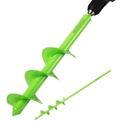 WORKPRO Lot de 2 forets de jardin pour perceuse électrique, vis à spirale sans fil, perceuse manuelle, outil de creuser pour plantes et trous (4 x 42 cm et 9 x 40 cm) WORKPRO Lot de 2 forets de jardin pour perceuse électrique, vis à spirale sans fil, perceuse manuelle, outil de creuser pour plantes et trous (4 x 42 cm et 9 x 40 cm)