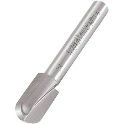 TREND Fraise professionnelle à rayon de 5 mm, tige de 6,35 mm, diamètre de coupe de 10 mm et longueur de coupe de 18 mm, pointe en carbure de tungstène, sans roulement, 12/5 x 1/4 TC TREND Fraise professionnelle à rayon de 5 mm, tige de 6,35 mm, diamètre de coupe de 10 mm et longueur de coupe de 18 mm, pointe en carbure de tungstène, sans roulement, 12/5 x 1/4 TC