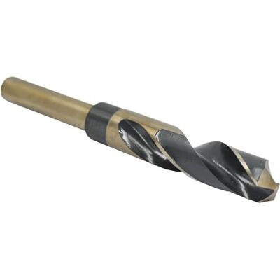 Drill America Foret à tige réduite en acier haute vitesse noir et or avec tige de 1,27 cm, série KFD3F Drill America Foret à tige réduite en acier haute vitesse noir et or avec tige de 1,27 cm, série KFD3F
