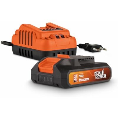 POWERPLUS Set de Batterie et Chargeur Dual Power POWDP90620 Batterie 2,0 Ah de 20 V et Chargeur 2 A pour Outils de Bricolage sans Fil de 20 V Plateforme de Batterie POWERPLUS Set de Batterie et Chargeur Dual Power POWDP90620 Batterie 2,0 Ah de 20 V et Chargeur 2 A pour Outils de Bricolage sans Fil de 20 V Plateforme de Batterie