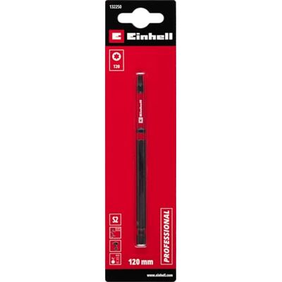 Einhell Embout à impact double torsion 120 mm T20 (acier S2, haute durabilité, double effet de torsion, bague de couleur rouge, tige E6.3) Einhell Embout à impact double torsion 120 mm T20 (acier S2, haute durabilité, double effet de torsion, bague de couleur rouge, tige E6.3)