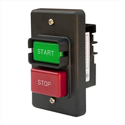 POWERTEC 71008 110/220 V Interrupteur marche/arrêt monophasé 3 CV pour scie de table, perceuse, collecteur de poussière POWERTEC 71008 110/220 V Interrupteur marche/arrêt monophasé 3 CV pour scie de table, perceuse, collecteur de poussière
