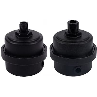 TopHomer Lot de 2 filtres silencieux en plastique pour compresseurs d'air, compresseurs d'air, chaudières, etc. (1/2" PT 20 mm) TopHomer Lot de 2 filtres silencieux en plastique pour compresseurs d'air, compresseurs d'air, chaudières, etc. (1/2" PT 20 mm)