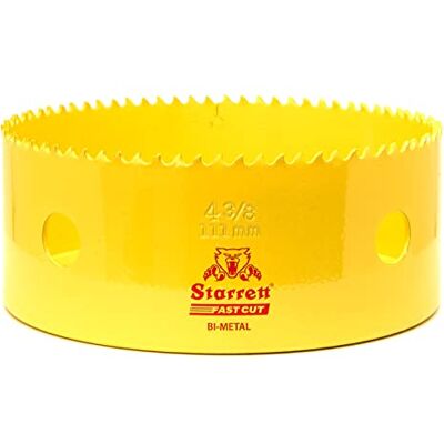 Scie cloche bimétal à coupe rapide Starrett 111mm - Outil de coupe en acier Scie cloche bimétal à coupe rapide Starrett 111mm - Outil de coupe en acier