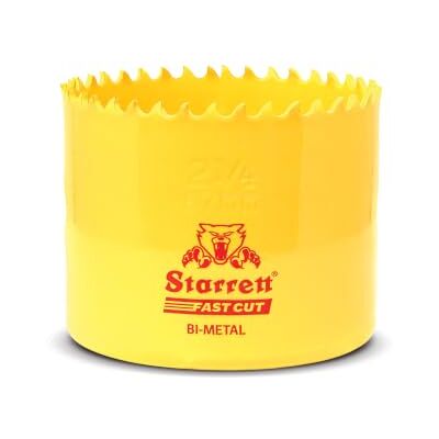 Starrett Scie-cloche HSS bimétallique – FCH0214 – Scie-cloche en cobalt extra rapide – Pour tôles douces, bois, plastique, divers matériaux – 57 mm Starrett Scie-cloche HSS bimétallique – FCH0214 – Scie-cloche en cobalt extra rapide – Pour tôles douces, bois, plastique, divers matériaux – 57 mm